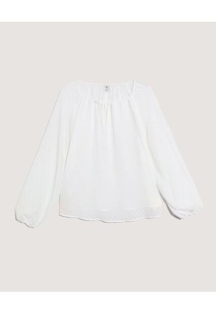 Blusa  Para Mujer Manga Larga Color Crudo Marca Ostu #40121244