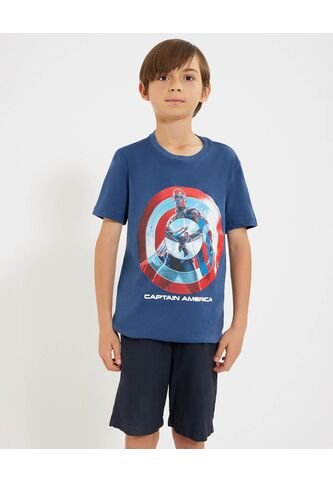 Camiseta Para Niño Capitán América  Infantil Niño #80090270 Ostu