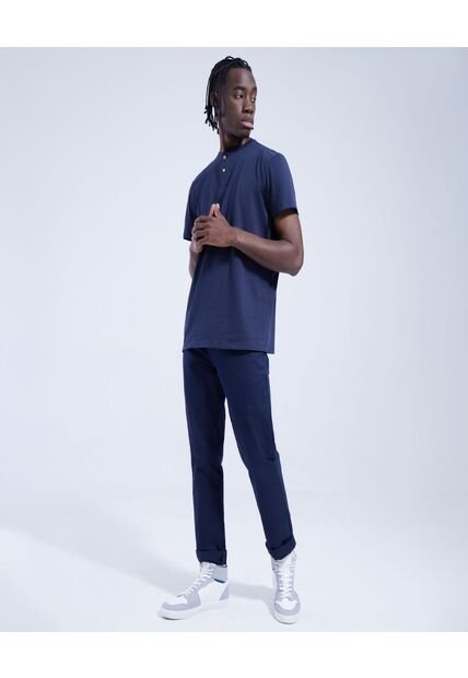 Pantalon Para Hombre 5 Bolsillos Color Azul Oscuro Marca Ostu #60070226