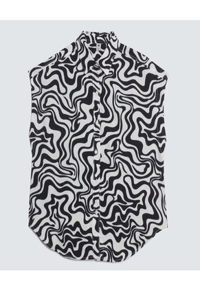 Camisa Para Mujer Manga Corta Color Negro Marca Ostu #40010191