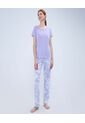 Pijama Para Mujer M/C P/L Color Lila  Marca Ostu #40040406 de Ostu