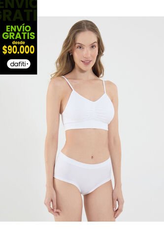 Top Para Mujer Seamless Sin Copas Color Blanco Marca Ostu #40220401 Ostu