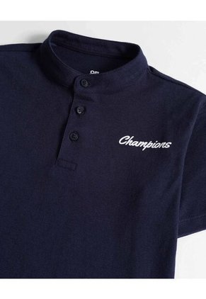 Polo  Infantil Niño Manga Corta Color Azul Marca Ostu #80110116