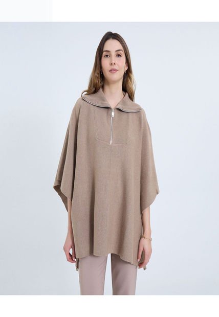 Saco Para Mujer Cuello Alto O Cuello Tortuga Color Camel Marca Ostu #40330090