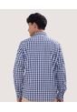 Camisa Para Hombre Manga Larga Con Bolsillo Color Azul  Marca Ostu #60010753 de Ostu