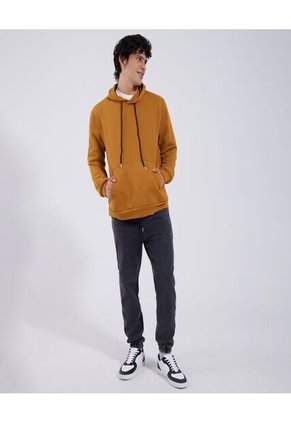 Buzo Para Hombre Hoodie Color Amarillo  Marca Ostu #60060299