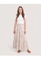 Falda Maxi Floral  Para Mujer Café Ostu de Ostu