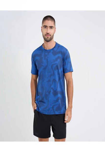 Camiseta Para Hombre Manga Corta Cuello Redondo Color Azul Marca Ostu #60091609