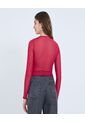 Camiseta Para Mujer Manga Larga Cuello Redondo Color Rojo Marca Ostu #40092444 de Ostu