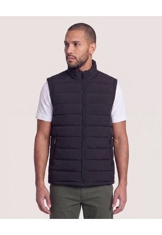 Chaleco Acolchado Con Cremallera  Para Hombre Negro Ostu Ostu
