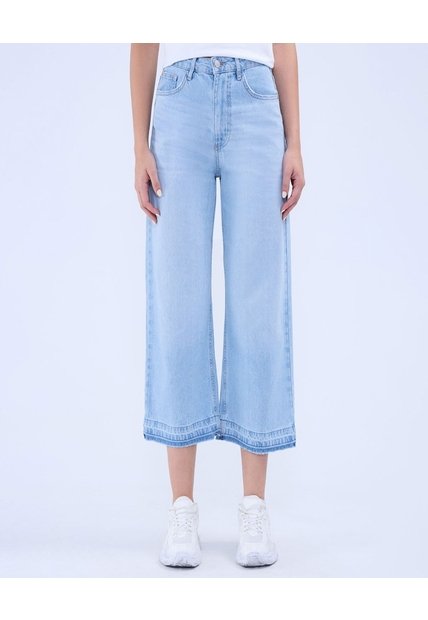 Jean Para Mujer Culotte Color Azul Claro Marca Ostu #40160532
