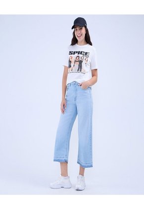 Jean Para Mujer Culotte Color Azul Claro Marca Ostu #40160532