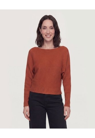 Saco Textura Ojal  Para Mujer Terracota Ostu Ostu