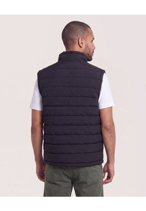 Chaleco Acolchado Con Cremallera Para Hombre Negro Ostu