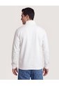 Buzo Half Zipper Contrast  Para Hombre Crema Ostu de Ostu