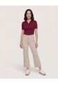 Polo  Para Mujer Manga Corta Color Vino Marca Ostu #40110187 de Ostu