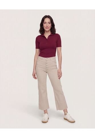 Polo  Para Mujer Manga Corta Color Vino Marca Ostu #40110187 Ostu