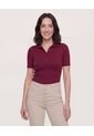 Polo  Para Mujer Manga Corta Color Vino Marca Ostu #40110187 de Ostu