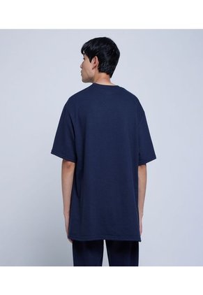 Camiseta Para Hombre Manga Corta Color Azul  Marca Ostu #60091186
