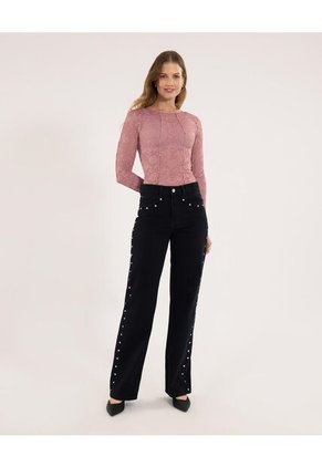 Camiseta Para Mujer Manga Larga Cuello Redondo Color Rosado Marca Ostu #40092559