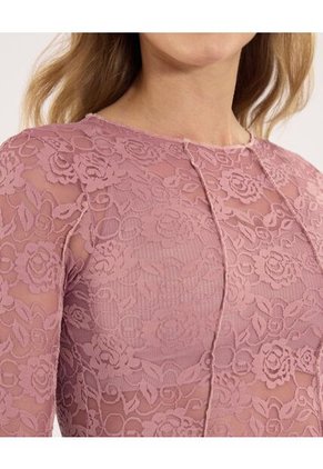 Camiseta Para Mujer Manga Larga Cuello Redondo Color Rosado Marca Ostu #40092559