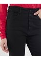 Jean Para Mujer Crop Flare Color Negro Marca Ostu #40160571 de Ostu