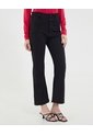 Jean Para Mujer Crop Flare Color Negro Marca Ostu #40160571 de Ostu