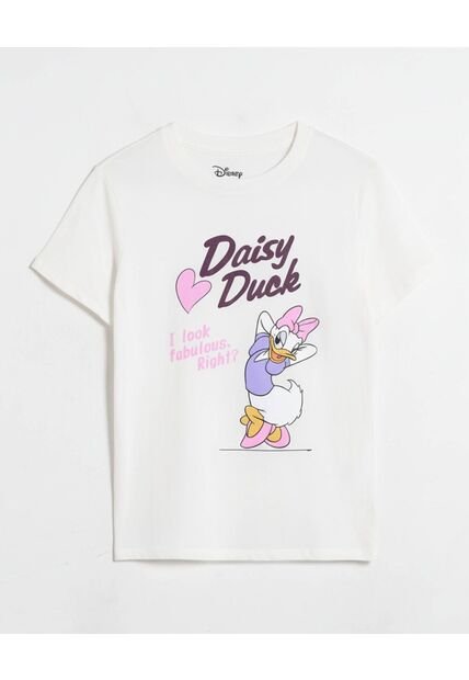 Camiseta  Para Mujer Manga Corta Cuello Redondo Color Crema Marca Ostu #40092750