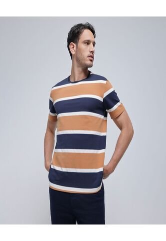 Camiseta Para Hombre Manga Corta Color Camel Marca Ostu #60091232 Ostu