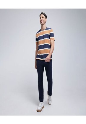 Camiseta Para Hombre Manga Corta Color Camel Marca Ostu #60091232