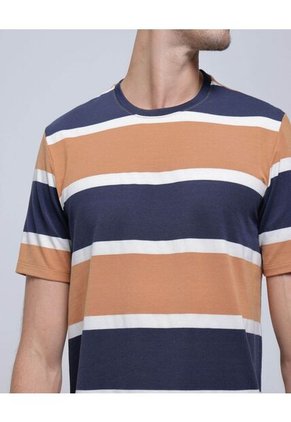 Camiseta Para Hombre Manga Corta Color Camel Marca Ostu #60091232