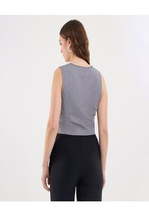 Chaleco Para Mujer Plano Color Negro Marca Ostu #40250022