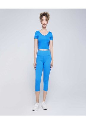 Camiseta Para Mujer Manga Corta Color Azul  Marca Ostu #40092082