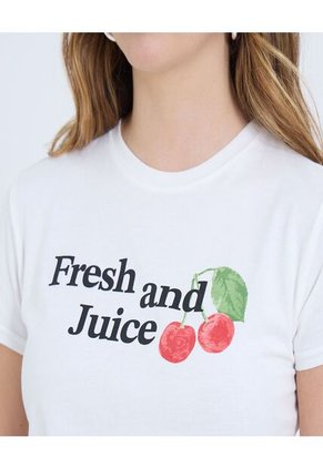 Camiseta Para Mujer Manga Corta Cuello Redondo Color Arena Marca Ostu #40092440