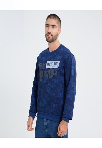 Buzo Para Hombre Cuello Redondo Color Azul Marca Ostu #60060548