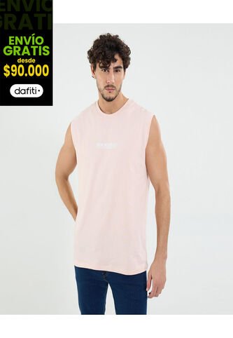 Camiseta Para Hombre Manga Sisa Cuello Redondo Color Rosado Marca Ostu #60091649 Ostu