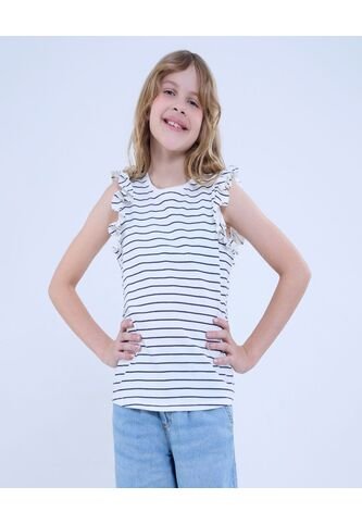 Camiseta Para Niña Manga Sisa Color Azul  Marca Ostu #90090250 Ostu
