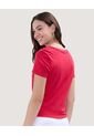 Camiseta Para Mujer Manga Corta Color Rojo Marca Ostu #40092220 de Ostu