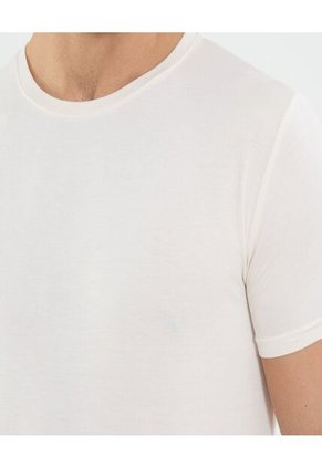 Camiseta Para Hombre Manga Corta Cuello Redondo Color Crema Marca Ostu #60091651