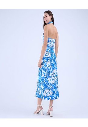 Vestido Para Mujer Manga Sisa Color Azul Rey Marca Ostu #40170295