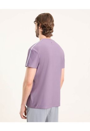Camiseta  Para Hombre Manga Corta Cuello Redondo Color Morado Marca Ostu #60091803