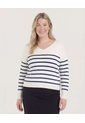 Saco Para Mujer Cuello V Color Azul  Marca Ostu #40330078 de Ostu