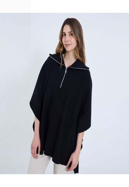 Saco Para Mujer Cuello Alto O Cuello Tortuga Color Negro Marca Ostu #40330090