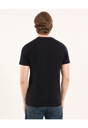 Camiseta Para Hombre Manga Corta Cuello V Color Negro Marca Ostu #60091683