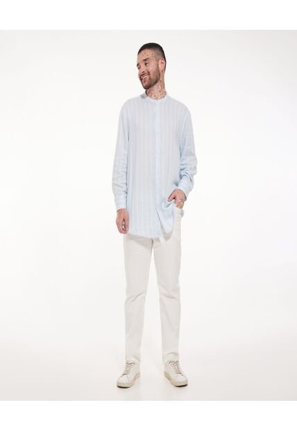 Pantalon Para Hombre 5 Bolsillos Color Crema Marca Ostu #60070231