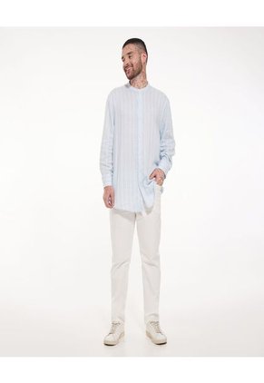 Pantalon Para Hombre 5 Bolsillos Color Crema Marca Ostu #60070231