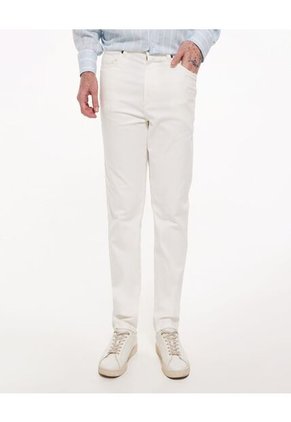 Pantalon Para Hombre 5 Bolsillos Color Crema Marca Ostu #60070231
