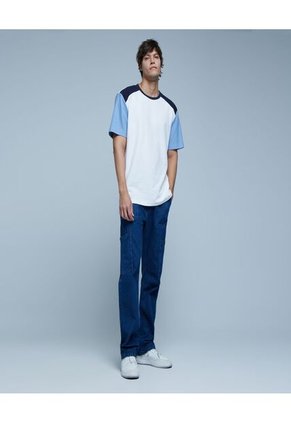 Camiseta Para Hombre Manga Corta Color Beige Marca Ostu #60091251