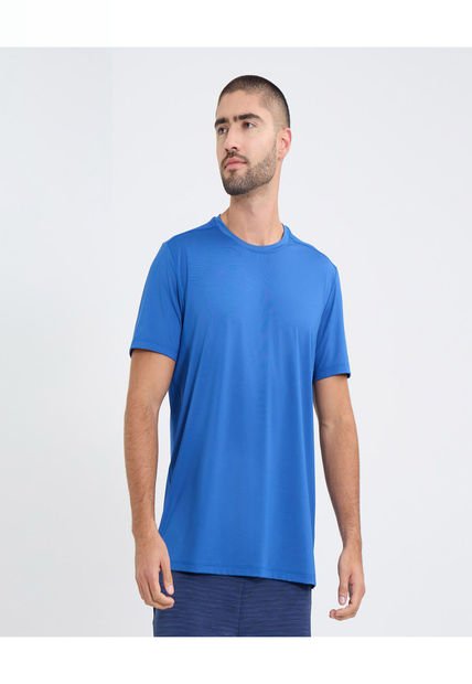 Camiseta Para Hombre Manga Corta Cuello Redondo Color Azul Marca Ostu #60091620