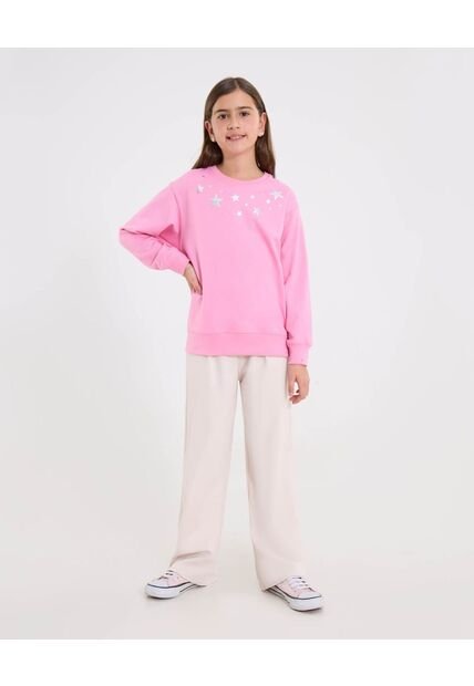 Buzo  Infantil Niña Cuello Redondo Color Rosado Marca Ostu #90060162